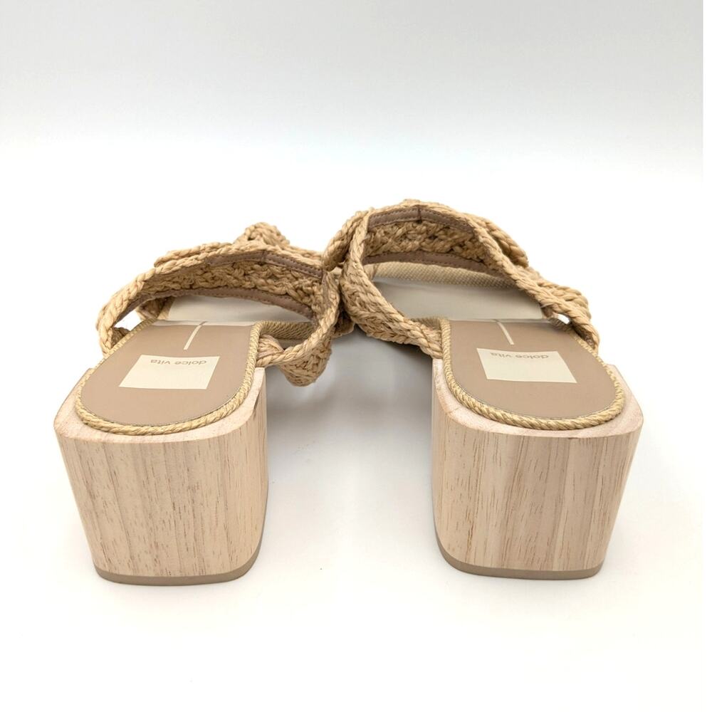 Dolce Vita  Niyah Slide Sandals Women's Natural Raffia Size US11 - Picture 4 of 10